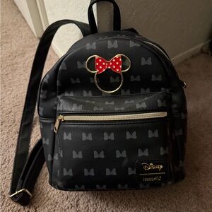 Loungefly Black and Red Disney Backpack